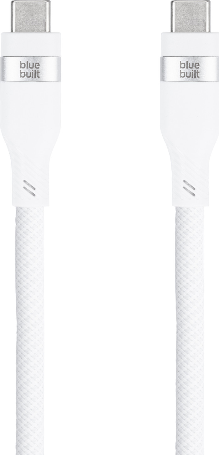 BlueBuilt USB-C Videokabel 240 W 2 m Nylon Weiß Main Image