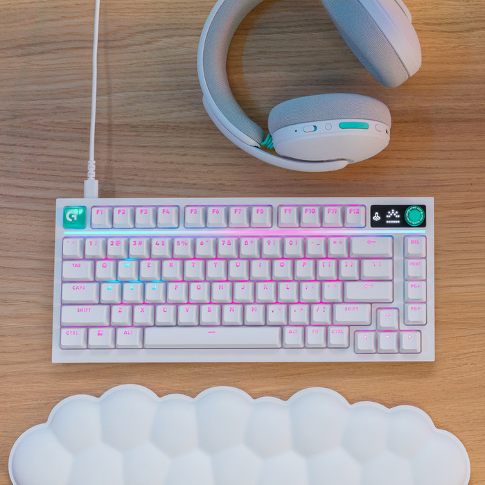Logitech G316 X 75 Gaming-Tastatur Weiß Qwertz oberseite