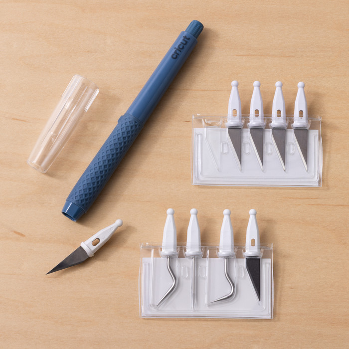 Cricut TrueControl Entgitter- und Messerklingen-Set produkt in gebrauch