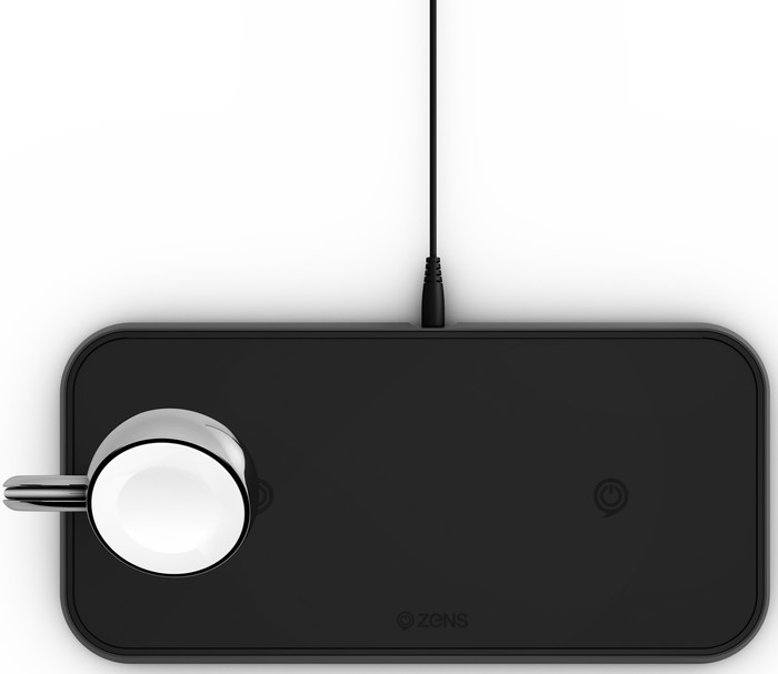 ZENS Dual & Apple Watch Aluminum Wireless Charger 10W Black null