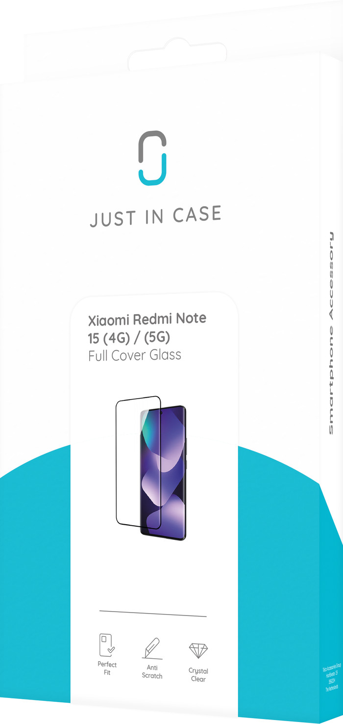 Just In Case Tempered Glass Xiaomi Redmi Note 15 Displayschutz verpackung