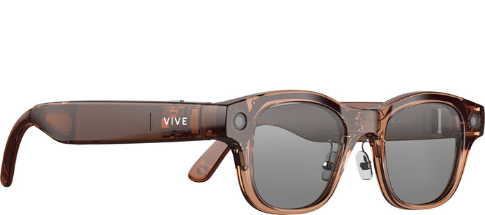 HTC VIVE Eagle AI Glasses Sunglasses Rectangular Coffee left side
