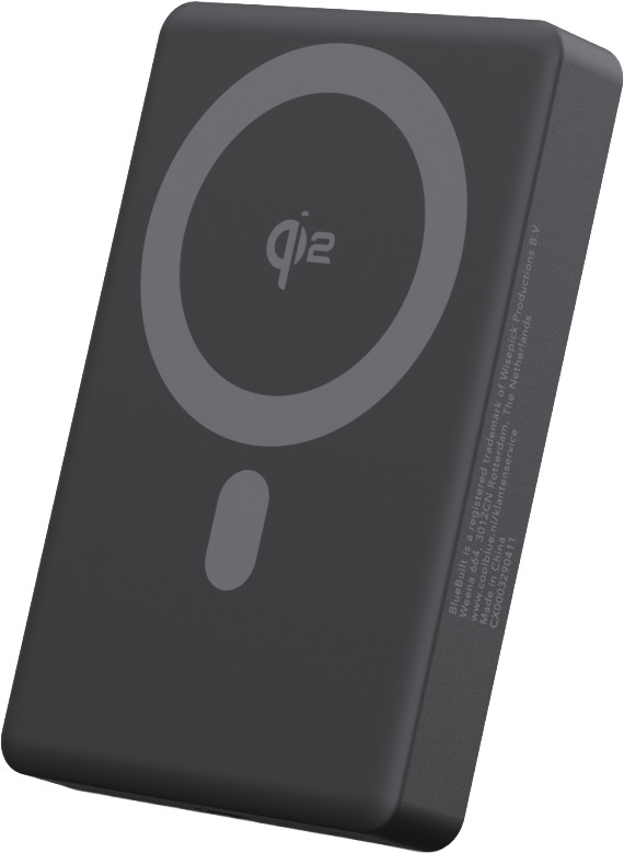 BlueBuilt Wireless Powerbank mit MagSafe und Qi2 10.000 mAh mit Schnellladefunktion Schwarz Main Image