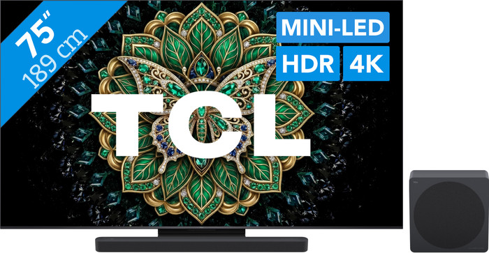 TCL QD Mini LED 75" C69K Pro (2026) + TCL A65K Main Image