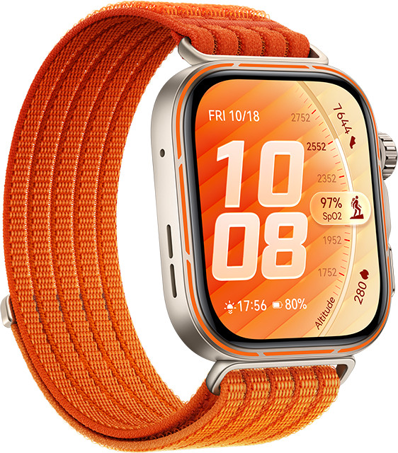 Huawei Watch Fit 5 Pro 44 mm Orange linke seite