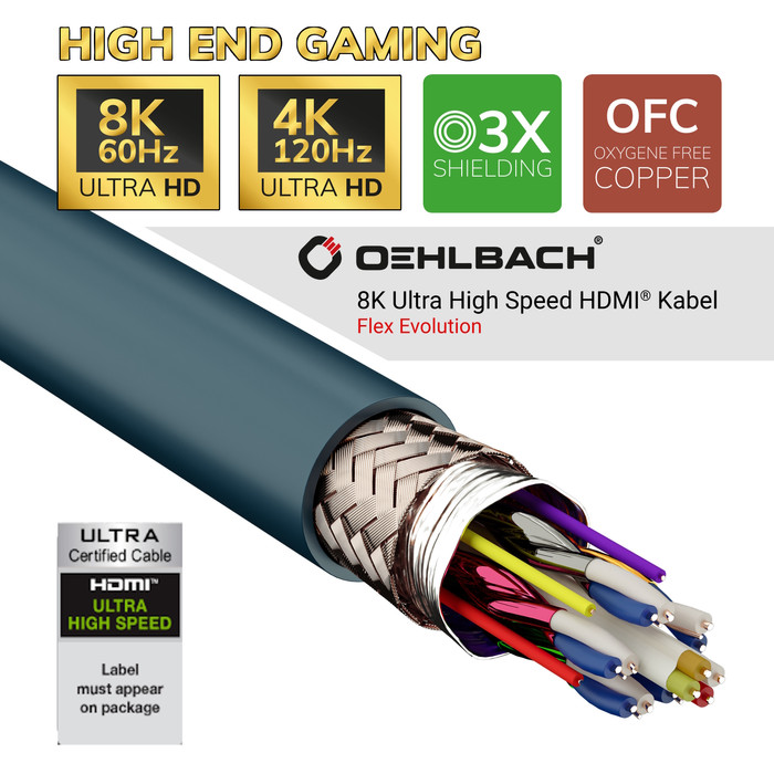 Oehlbach Flex Evolution 4K UHD HDMI 1,5 Meter detail