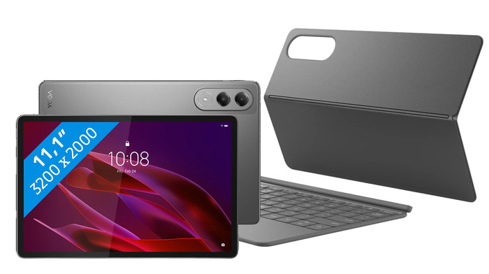 Lenovo Yoga Tab 11,1 Zoll 256GB WLAN Grau mit Stylus + Tastaturhülle AZERTY Main Image