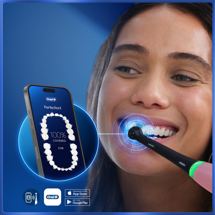 Oral-B iO 5N Rosa produkt in gebrauch