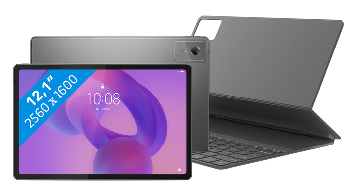 Lenovo Idea Tab 12,1 Zoll 256GB WLAN Grau mit Stylus + Tastaturhülle AZERTY Main Image