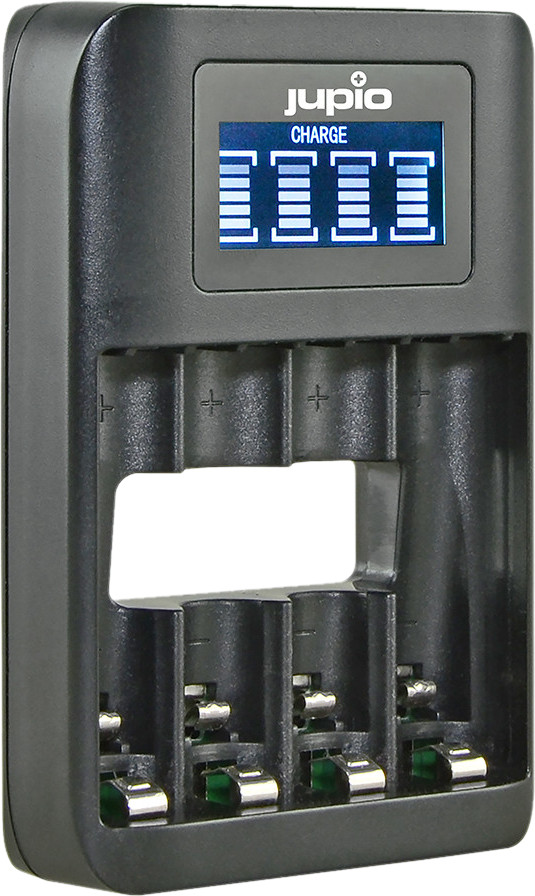 Jupio USB Battery Fast Charger LCD 4 Schächte Main Image