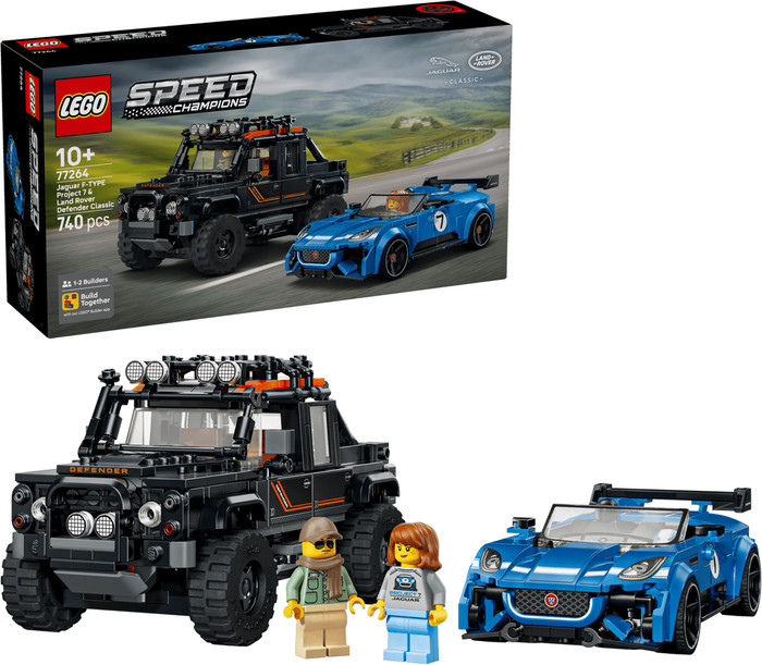 LEGO Speed Champions Jaguar Project 7 & Land Rover Defender 77264 rechte seite