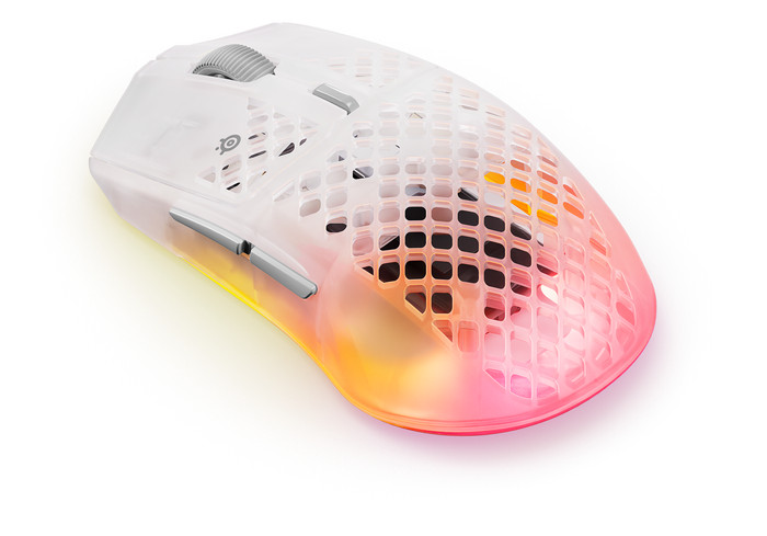 SteelSeries Aerox 3 Gen 2 Kabellose Gaming-Maus Ghost rückseite
