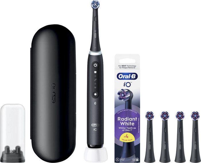 Oral-B iO 5N Schwarz + 4 Aufsteckbürsten für weißere Zähne Main Image