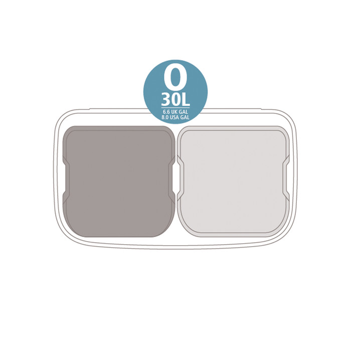 Brabantia Bo Treteimer 2 x 30 Liter Soft Grey visueller lieferant