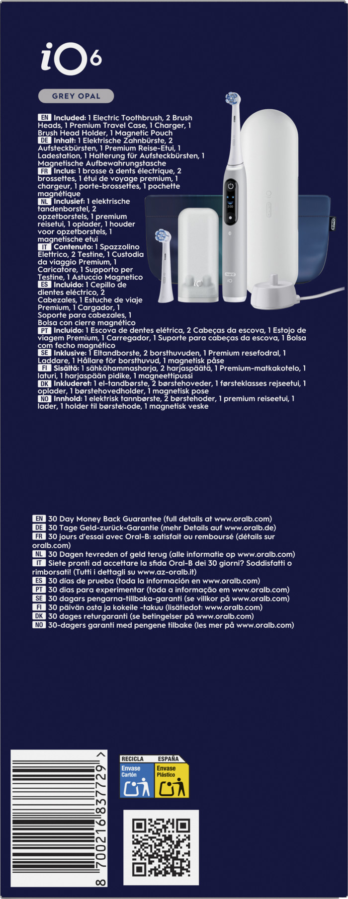 Oral-B iO 6 Grau Luxus-Edition verpackung