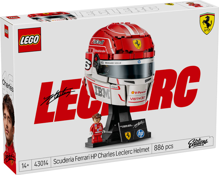 LEGO Editions Scuderia Ferrari HP Charles Leclerc Helm 43014 verpackung