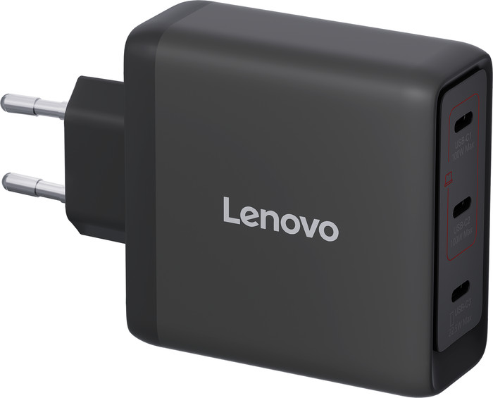 Lenovo Multi-Port USB-C 100 W GaN-Ladegerät linke seite