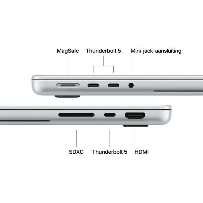 Apple MacBook Pro PROLED 16 inches M5 Max (18 CPU / 40 GPU) 48GB/2TB Silver QWERTY visual supplier