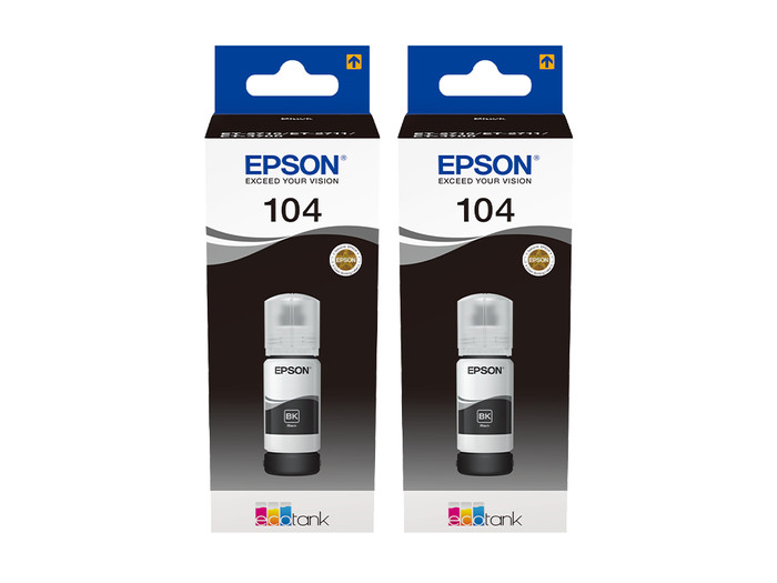 Epson 104 Ink Bottles Black Duo Pack Main Image