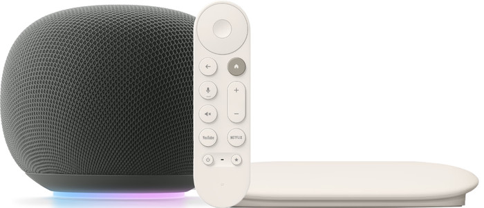 Google Home Lautsprecher Grau + Google TV Streamer 4K Main Image