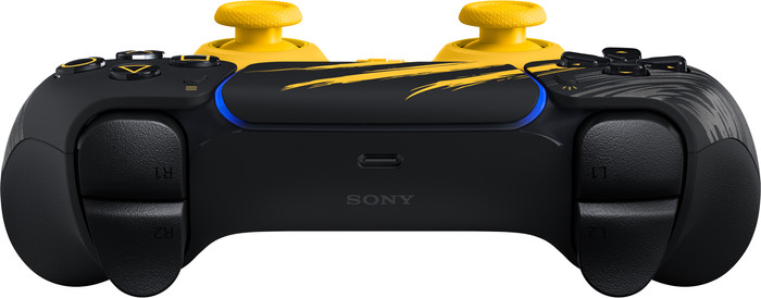 Sony PlayStation 5 DualSense Kabelloser Controller Wolverine Battle Yellow Limited Edition rückseite