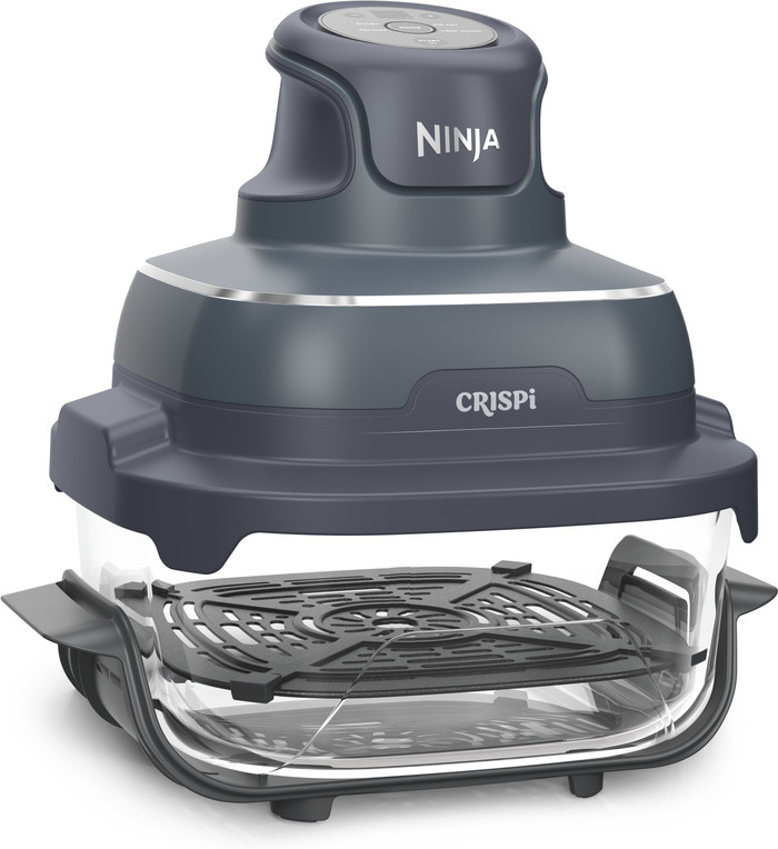 Ninja CRISPi 4-in-1 Glass Airfryer Blue left side