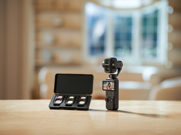 DJI Osmo Pocket 4P (Pro) Magnetic ND Filter Set product in use
