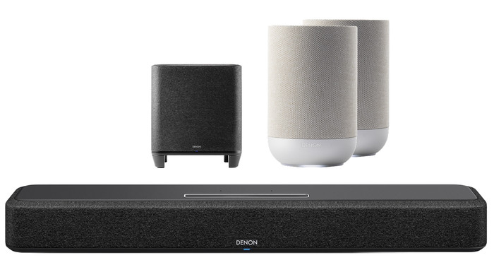 Denon Home Soundbar 550 + Denon Home Subwoofer + Denon Home 200 Silber (2x) Main Image