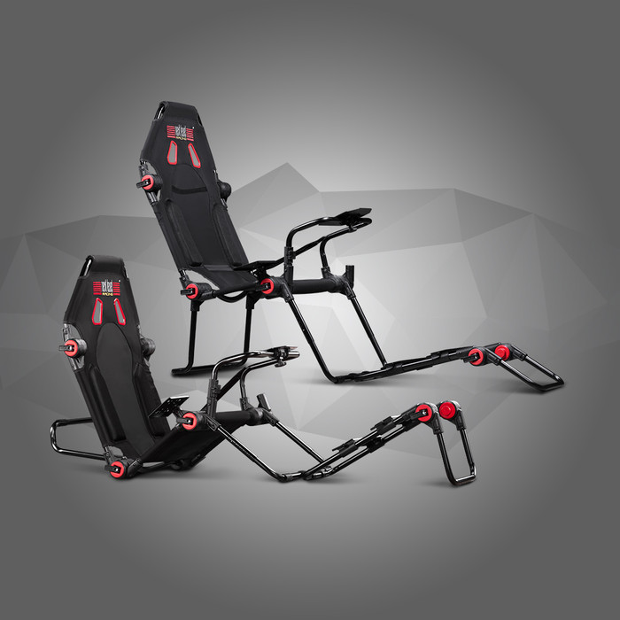 Next Level Racing F-GT Lite Formula and GT Collapsible Cockpit product in use