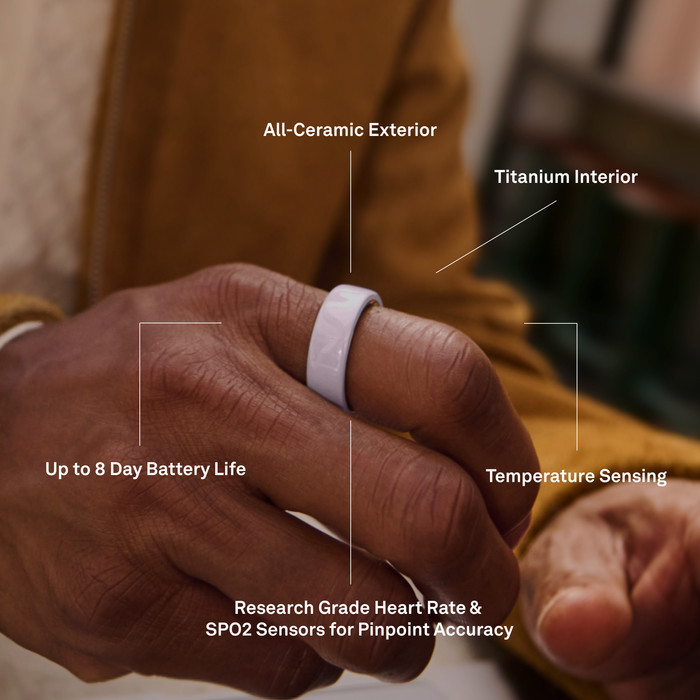 Oura Ring 4 Ceramic Size 5 Cloud visual supplier