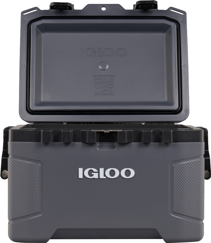 Igloo Trailmate 52 QT Carbonite Roller Kühlbox vorne