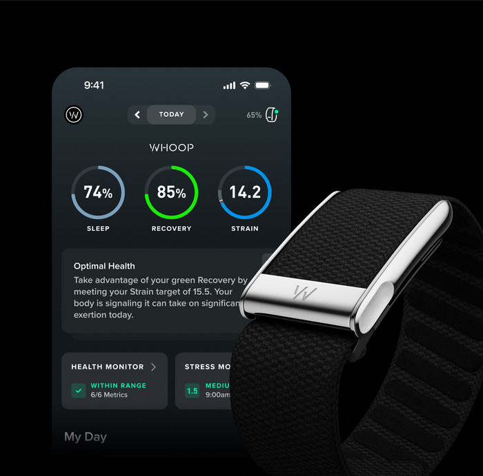 WHOOP MG Life Schwarz detail