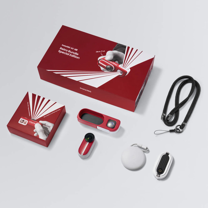 Insta360 GO 3S Retro-Bundle Rot 128 GB zubehör