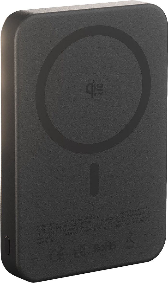 Zens Wireless Powerbank mit MagSafe und Qi2.2 10.000 mAh Schwarz Main Image