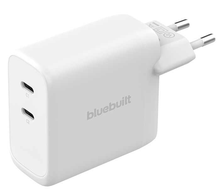 BlueBuilt 100-Watt-GaN-Ladegerät mit 2 USB-C-Ports Weiß Main Image