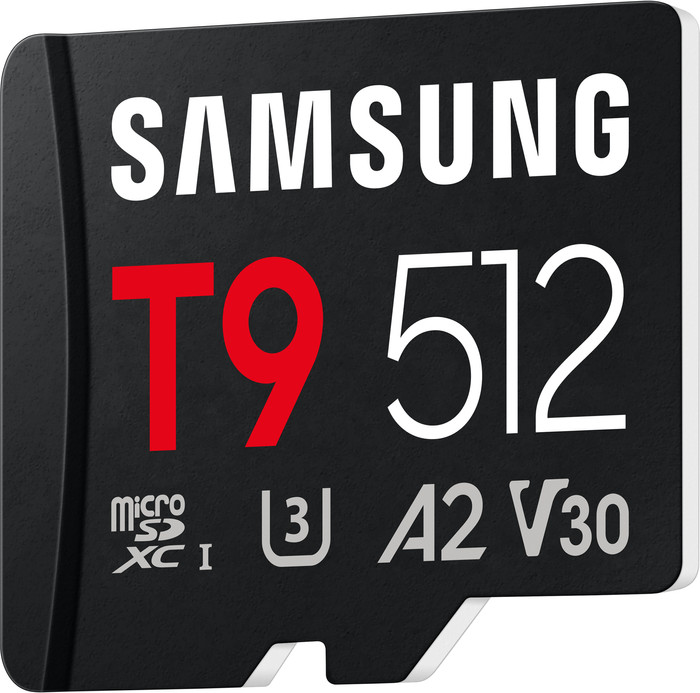 Samsung microSDXC T9 512GB 200 MB/s + USB-Lesegerät vorne