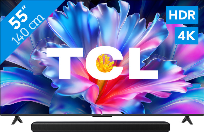 TCL 55 Zoll QLED P6L 4K (2026) + TCL S45H 2.0 Soundbar Main Image