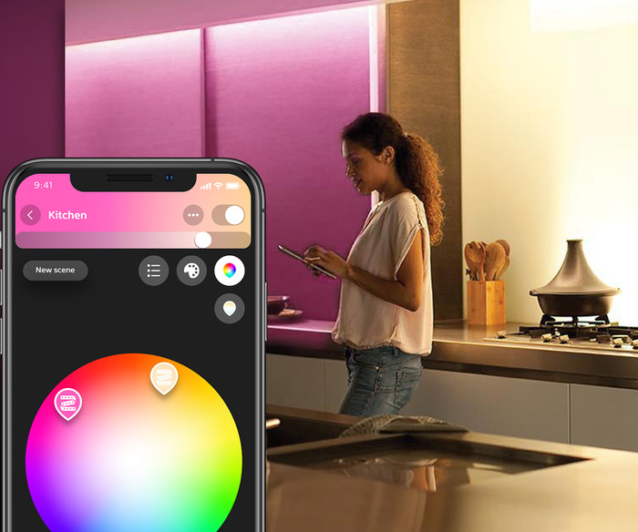 Philips Hue Lightstrip Plus White & Color 1 m Erweiterung produkt in gebrauch