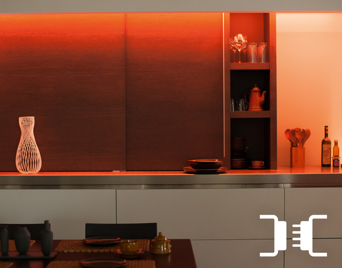 Philips Hue Lightstrip Plus White & Color 1 m Erweiterung produkt in gebrauch