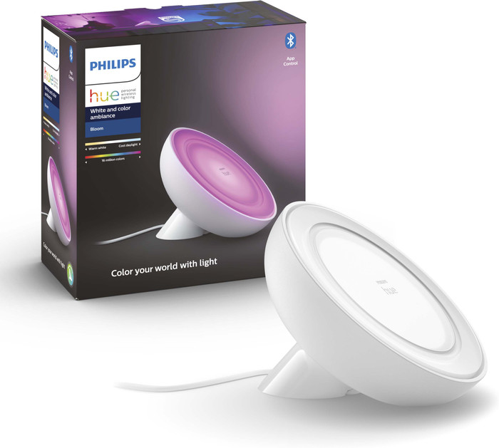Philips Hue Bloom Tischlampe White & Color Weiß verpackung