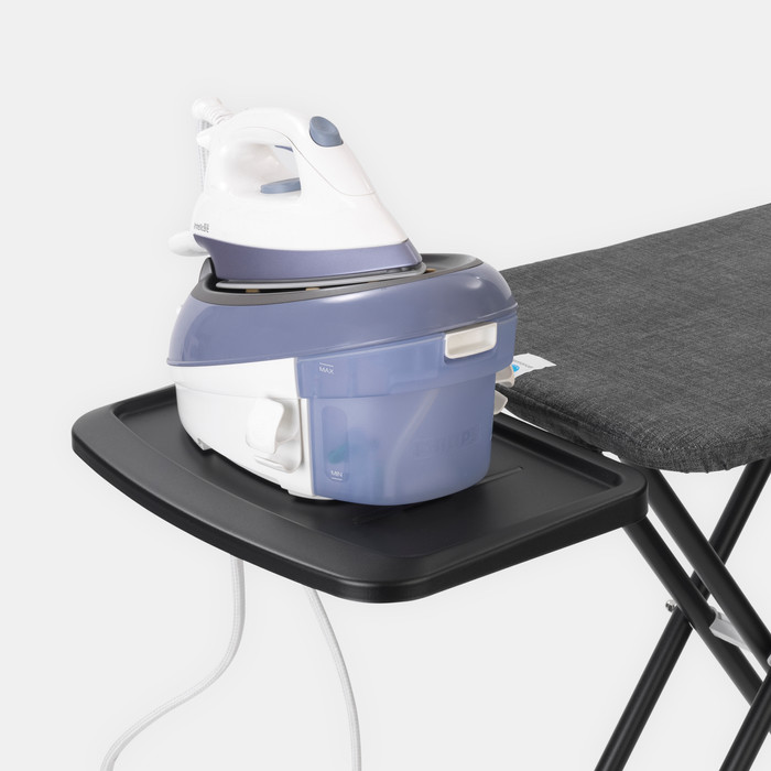 Brabantia Ironing Board C 124x45cm Denim Black Steam Unit Holder product in use