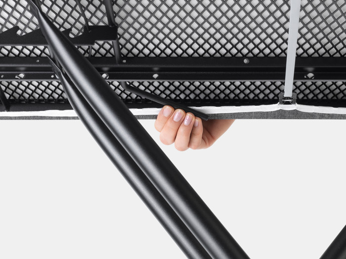 Brabantia Ironing Board C 124x45cm Denim Black Steam Unit Holder product in use