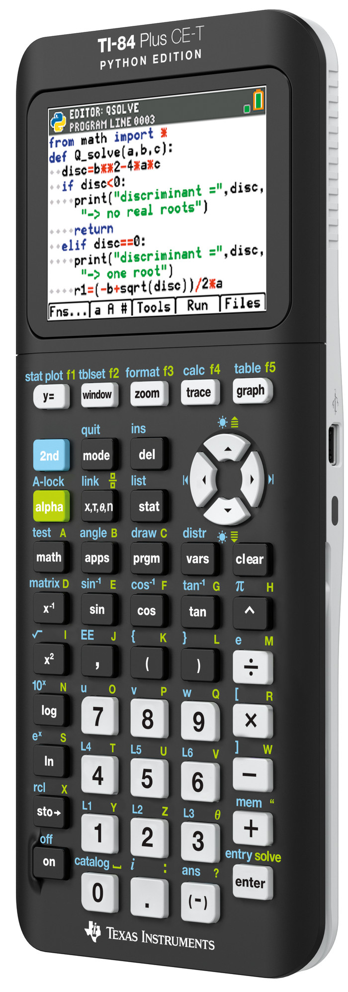 Texas Instruments TI-84 CE-T + Python App rechte seite