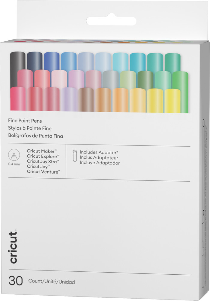 Cricut Extra Fine Point Pens 0.4mm Ultimate (Set of 30) + Adapter Main Image