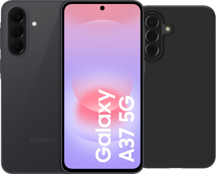 Samsung Galaxy A37 128GB Schwarz 5G Enterprise Edition + BlueBuilt Backcover Schwarz Main Image