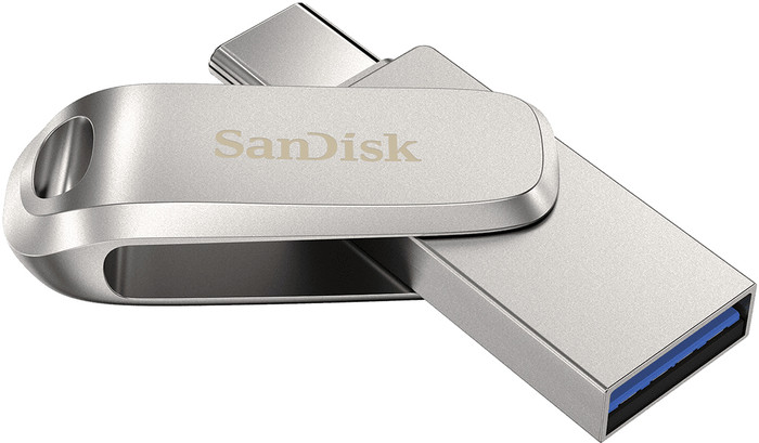 SanDisk Ultra Dual Drive 3.1 Luxe 64 GB Doppelpack linke seite