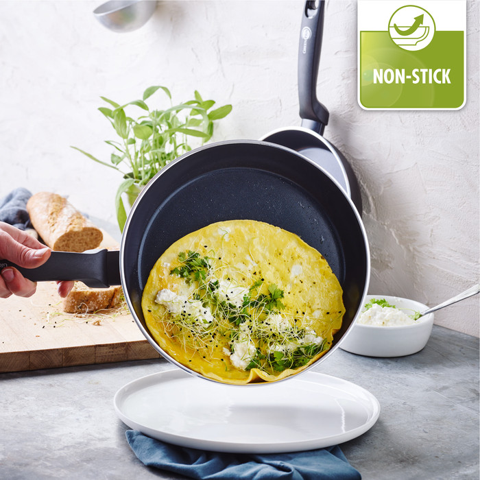 GreenPan Torino Bratpfannenset 3-teilig produkt in gebrauch