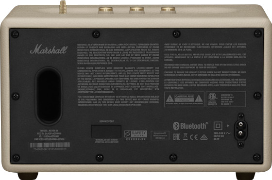 Marshall Acton III Lautsprecher BT Cream rückseite