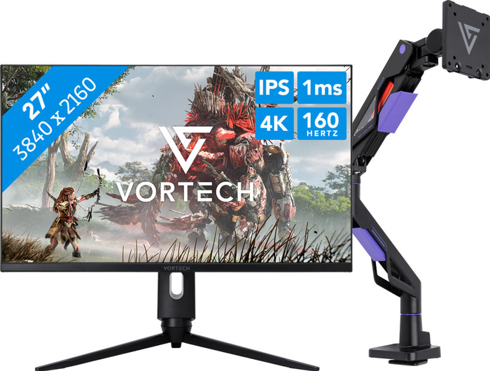 Vortech Prestige 27 inches 4K + Vortech Monitor Arm with Gas Spring Main Image