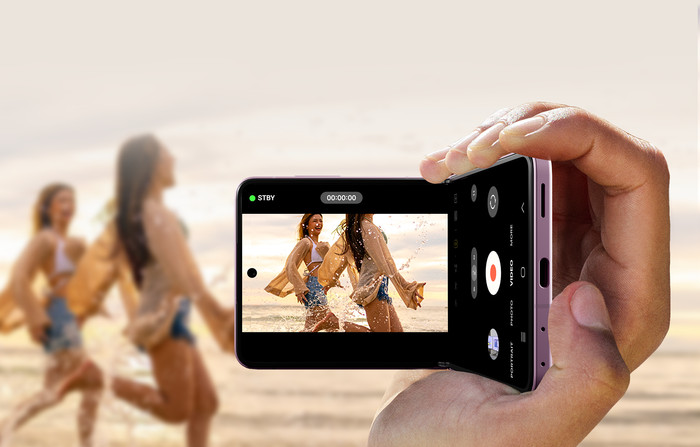 Samsung Galaxy Z Flip8 256GB Rosa 5G + Zubehörset visueller lieferant
